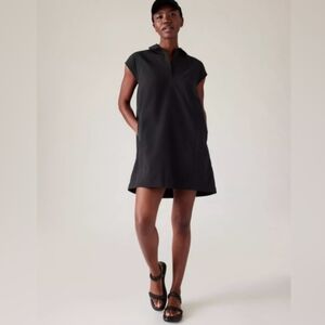 Athleta Black Performance Poplin Polo Sport Dress